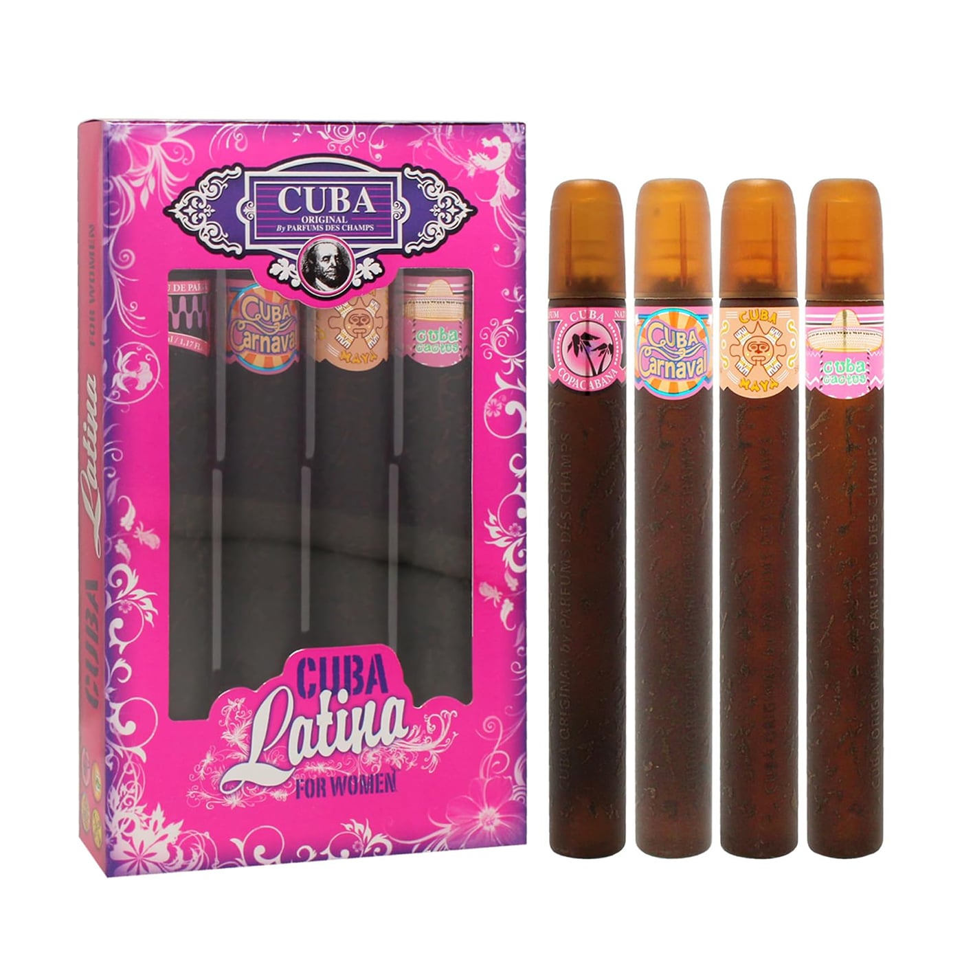 Парфумований набір жіночий Cuba Paris Cuba Latino (Brazil Copacabana, 35 мл + Brazil Carnaval, 35 мл + Mexico Maya, 35 мл + Mexico Cactus, 35 мл)